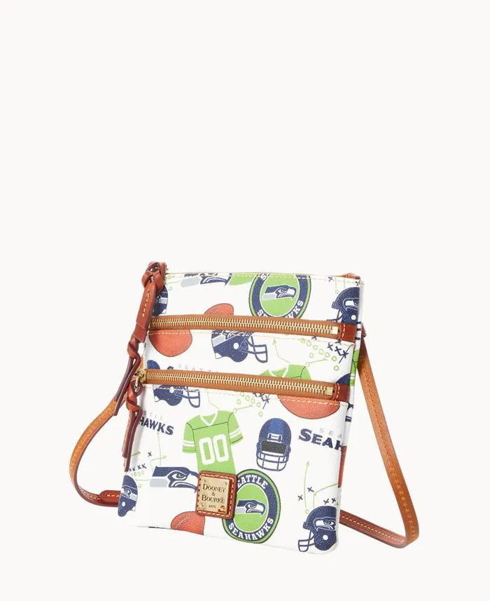 Woman NFL Seahawks N S Triple Zip Crossbody Seahawks Dooney and Bourke Crossbodies Woman NFL Seahawks N S Triple Zip Crossbody Seahawks Dooney and Bourke Crossbodies