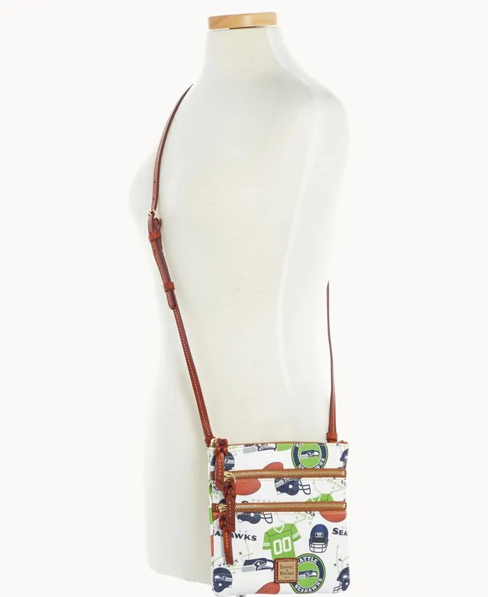 Woman NFL Seahawks N S Triple Zip Crossbody Seahawks Dooney and Bourke Crossbodies Woman NFL Seahawks N S Triple Zip Crossbody Seahawks Dooney and Bourke Crossbodies