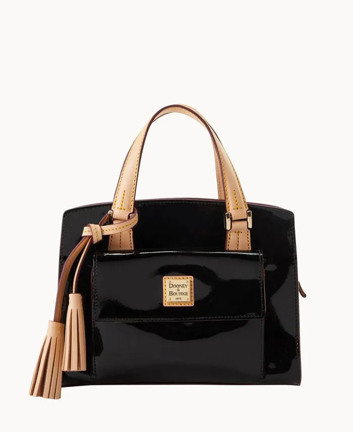 Woman Patent Small Satchel Black Dooney and Bourke Satchels