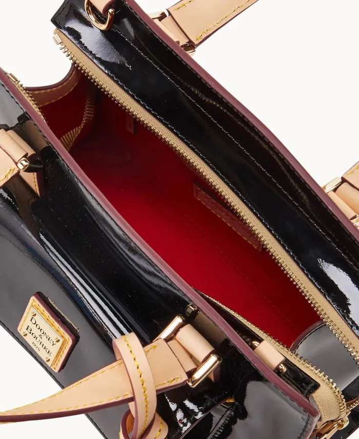 Woman Patent Small Satchel Black Dooney and Bourke Satchels Woman Patent Small Satchel Black Dooney and Bourke Satchels