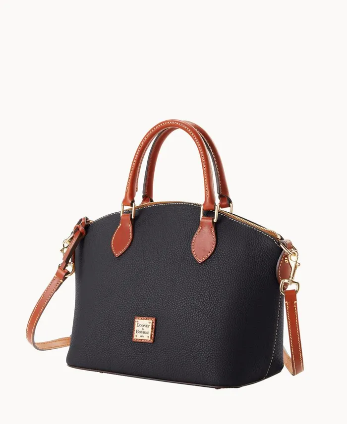 Woman Pebble Grain Geena Satchel Black Dooney and Bourke Satchels Woman Pebble Grain Geena Satchel Black Dooney and Bourke Satchels