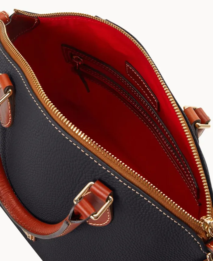 Woman Pebble Grain Geena Satchel Black Dooney and Bourke Satchels Woman Pebble Grain Geena Satchel Black Dooney and Bourke Satchels