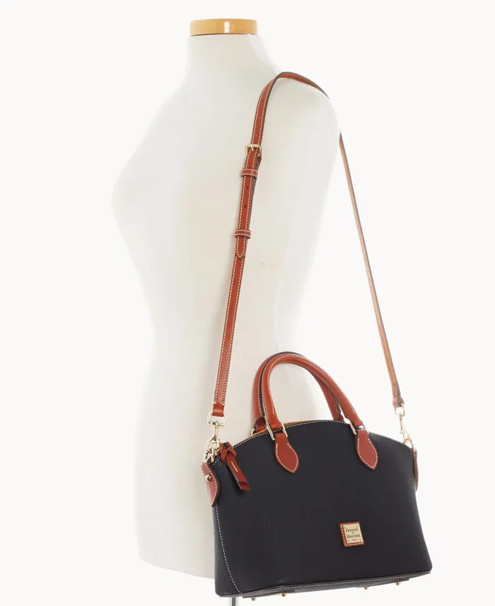 Woman Pebble Grain Geena Satchel Black Dooney and Bourke Satchels Woman Pebble Grain Geena Satchel Black Dooney and Bourke Satchels