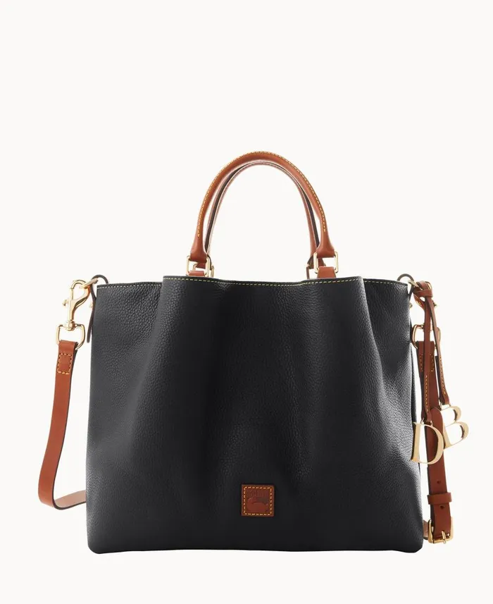 Woman Pebble Grain Large Barlow Black Dooney and Bourke Satchels