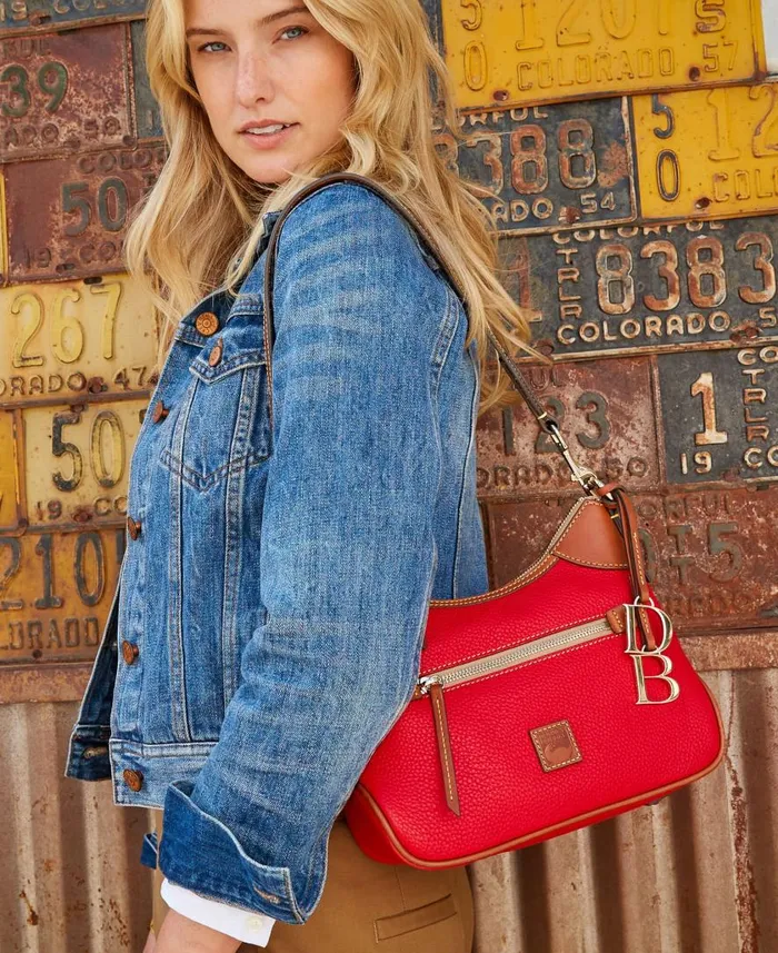 Woman Pebble Grain Small Hobo Black Dooney and Bourke Shoulder Bags Woman Pebble Grain Small Hobo Black Dooney and Bourke Shoulder Bags