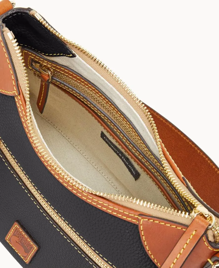 Woman Pebble Grain Small Hobo Black Dooney and Bourke Shoulder Bags Woman Pebble Grain Small Hobo Black Dooney and Bourke Shoulder Bags