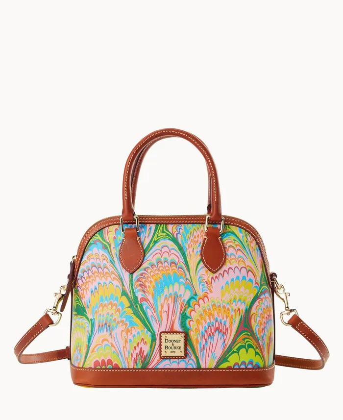 Woman Plumes Satchel Pink Dooney and Bourke Satchels