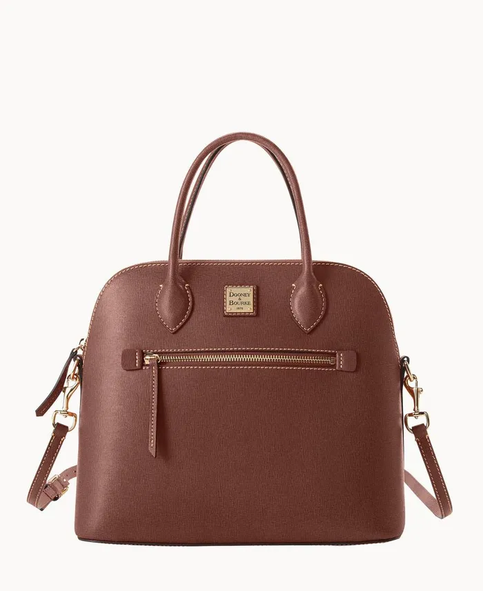 Woman Saffiano Large Domed Satchel Amber Dooney and Bourke Satchels