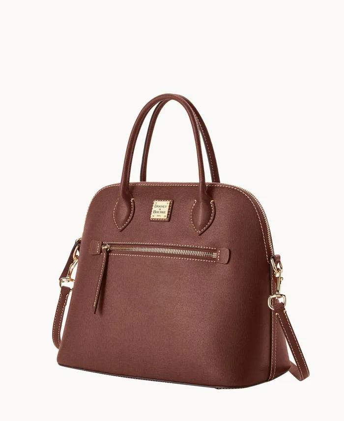 Woman Saffiano Large Domed Satchel Amber Dooney and Bourke Satchels Woman Saffiano Large Domed Satchel Amber Dooney and Bourke Satchels