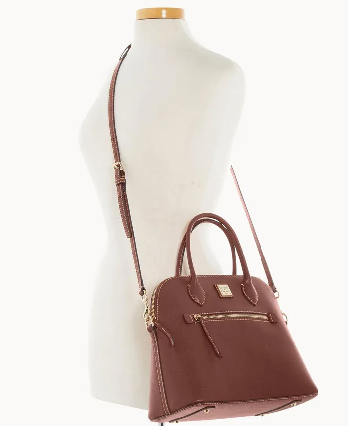 Woman Saffiano Large Domed Satchel Amber Dooney and Bourke Satchels Woman Saffiano Large Domed Satchel Amber Dooney and Bourke Satchels