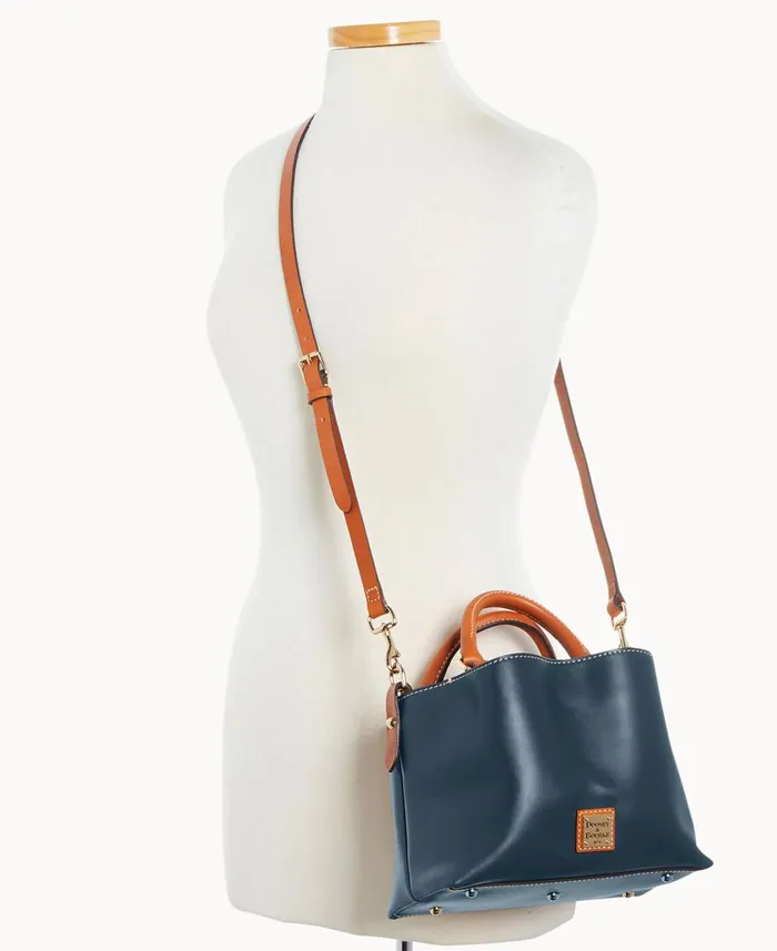 Woman Wexford Leather Mini Barlow Midnight Blue Dooney and Bourke Satchels Woman Wexford Leather Mini Barlow Midnight Blue Dooney and Bourke Satchels
