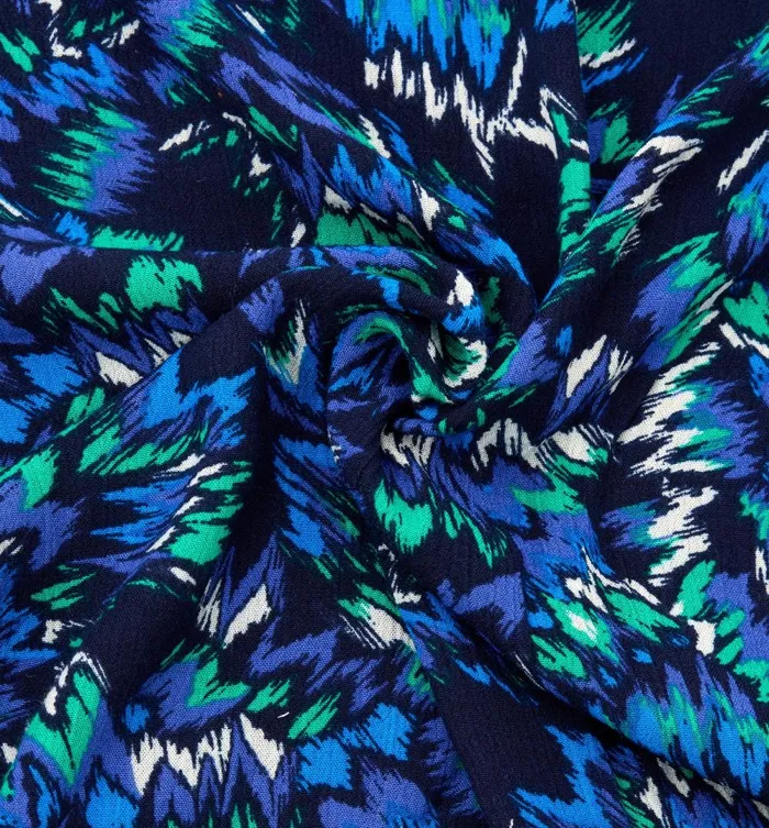 Women 2m Crinkle Viscose Fabric Cut 8211 Black Print Promod Fabric Cuts And Patterns