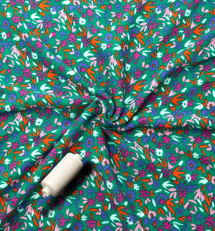 Women 3m Crinkle Viscose Fabric Cut 8211 Imprime Gazon Promod Fabric Cuts And Patterns