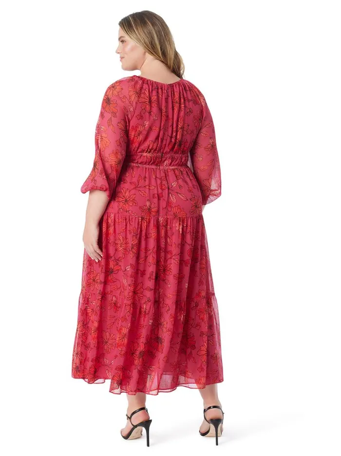 Women Adeline Maxi Dress In Outlined Blossoms Jessica Simpson Dresses
