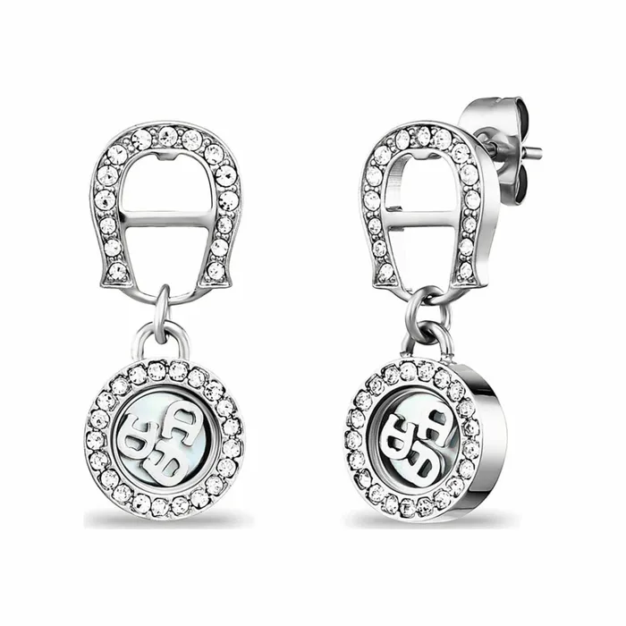 Women Aigner Jewelry Earrings With Logo And Stones