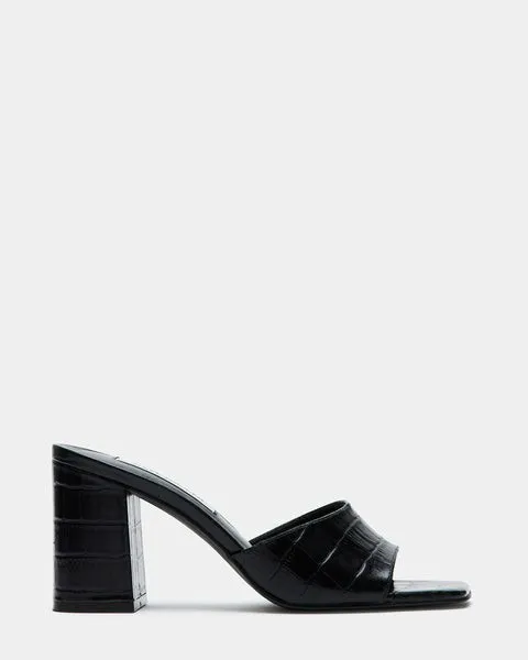 Women ALAYA BLACK CROCODILE Black Crocodile Steve Madden Heels