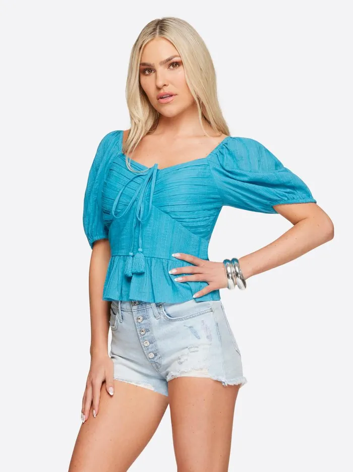 Women Ami Halter Top In Pagoda Blue Jessica Simpson Tops and Tees