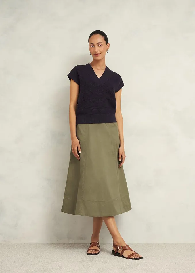 Women Ariel Cotton Knitted Top Hobbs Navy Hobbs Tops