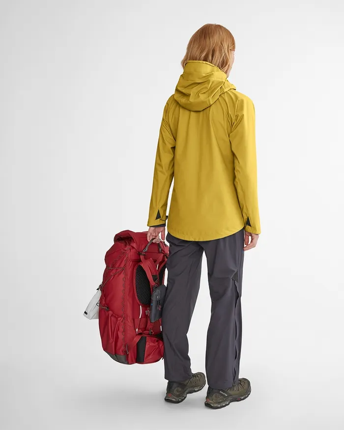Women Asynja Lightweight Cutan Jacket Dusty Yellow Klttermusen Waterproof Jackets