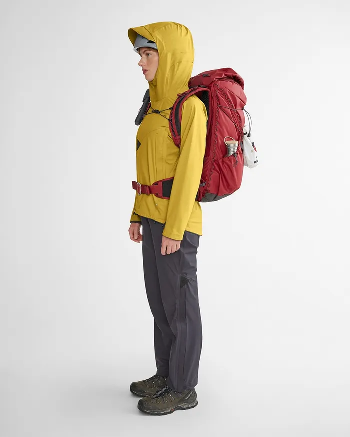 Women Asynja Lightweight Cutan Jacket Dusty Yellow Klttermusen Waterproof Jackets