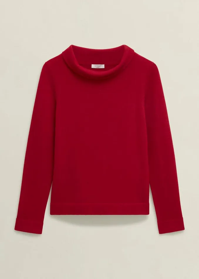 Women Audrey Wool Cashmere Jumper Pomegranate Hobbs Jumpers and Cardigans