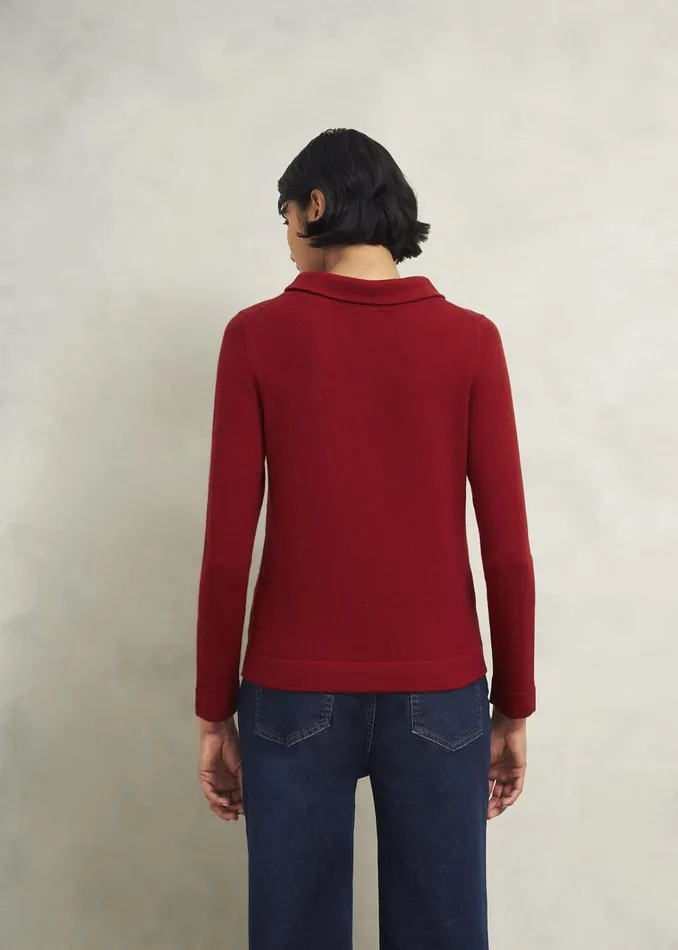 Women Audrey Wool Cashmere Jumper Pomegranate Hobbs Jumpers and Cardigans