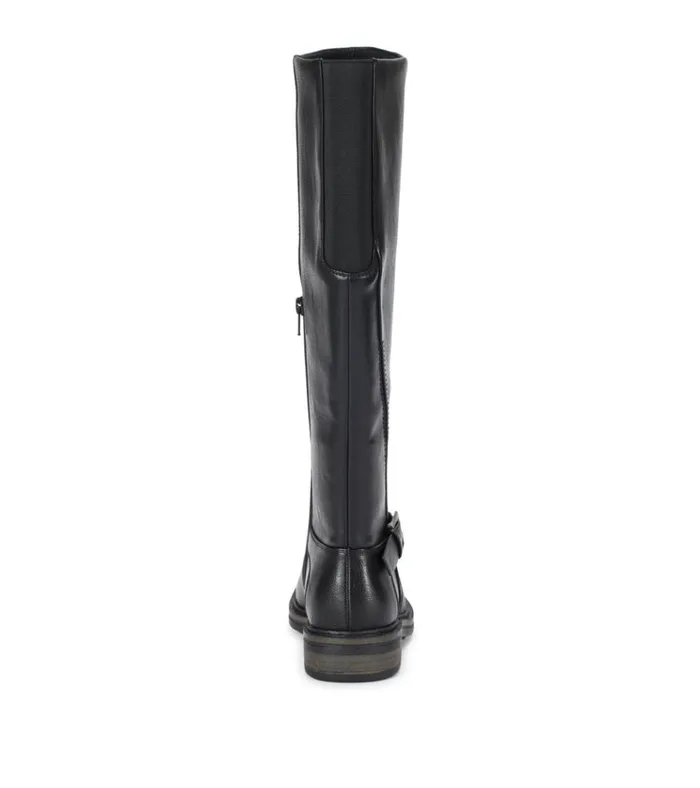 Women Autumn Wide Calf Riding Boot Black Baretraps Knee High Boots