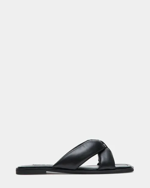 Women AVIANNA BLACK LEATHER Black Leather Steve Madden Sandals