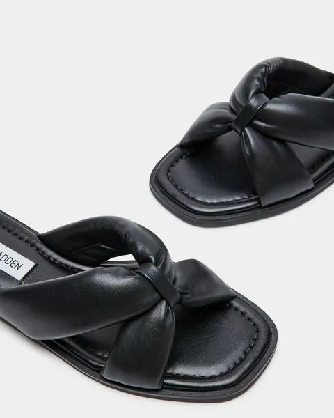 Women AVIANNA BLACK LEATHER Black Leather Steve Madden Sandals Women AVIANNA BLACK LEATHER Black Leather Steve Madden Sandals