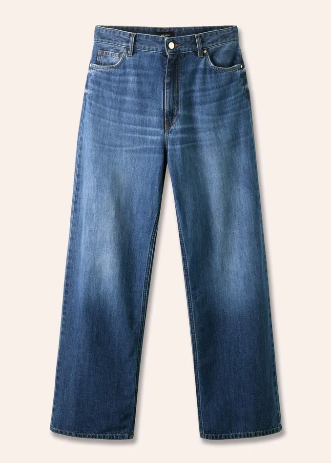 Women Baggy Low Rise Jean Authentic Mid Wash MEEM