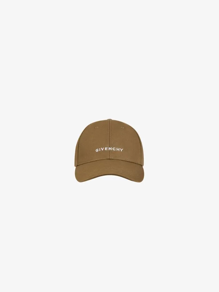 Women Beanies and Caps Givenchy GIVENCHY Cap In Canvas Dark Khaki