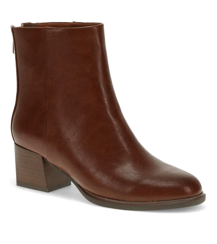 Women Bessie Block Heel Bootie Mahogany Baretraps Booties