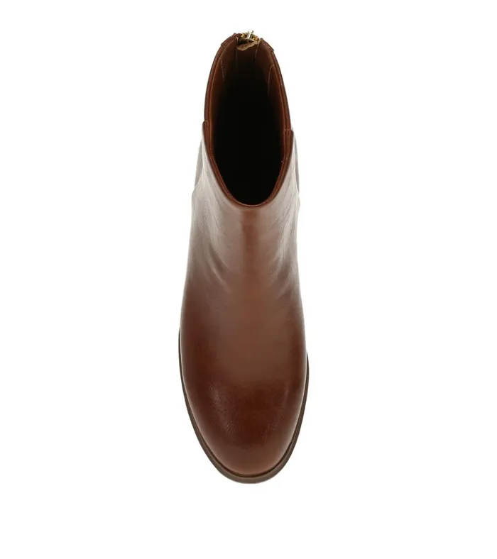 Women Bessie Block Heel Bootie Mahogany Baretraps Booties