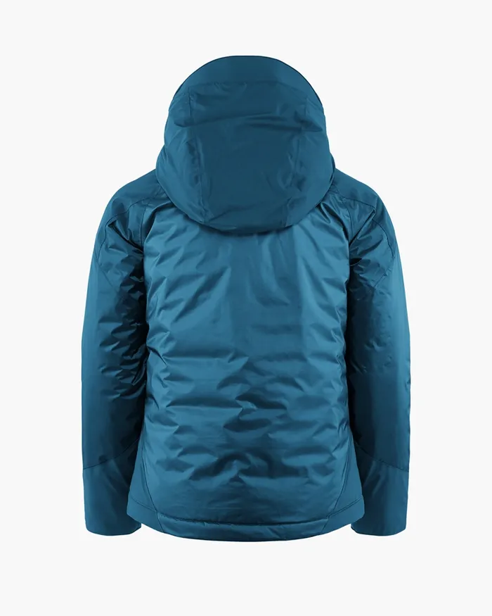 Women Bifrost Hooded Down Jacket Monkshood Blue Klttermusen Waterproof Jackets