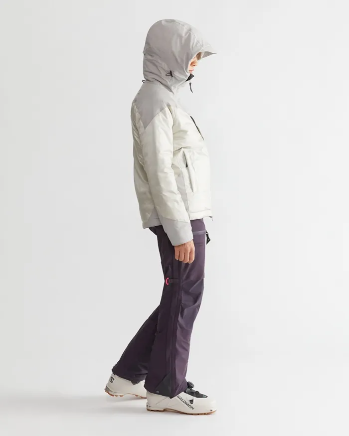 Women Bifrost Hooded Down Jacket Monkshood Blue Klttermusen Waterproof Jackets