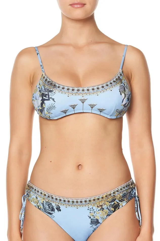 Women Bikinis Camilla Low Scoop Crop With Tie Back Fairy Fountain