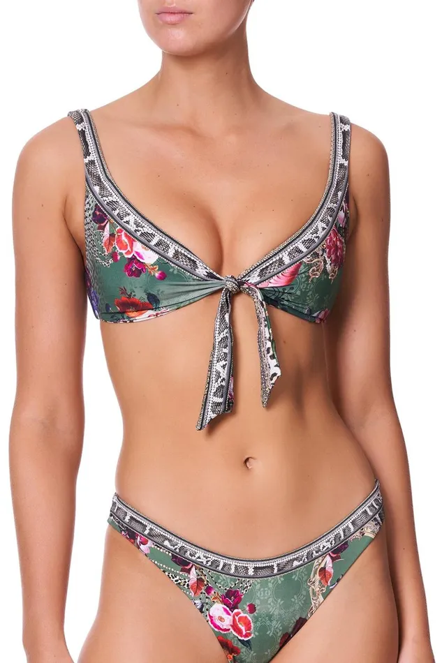 Women Bikinis Camilla Tie Front Reversible Top Tales Of Time