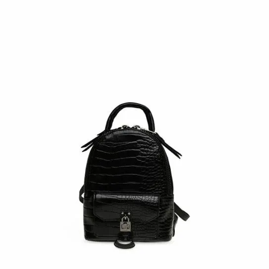 Women BJAKE BLACK CROCODILE Black Steve Madden Mini Bags