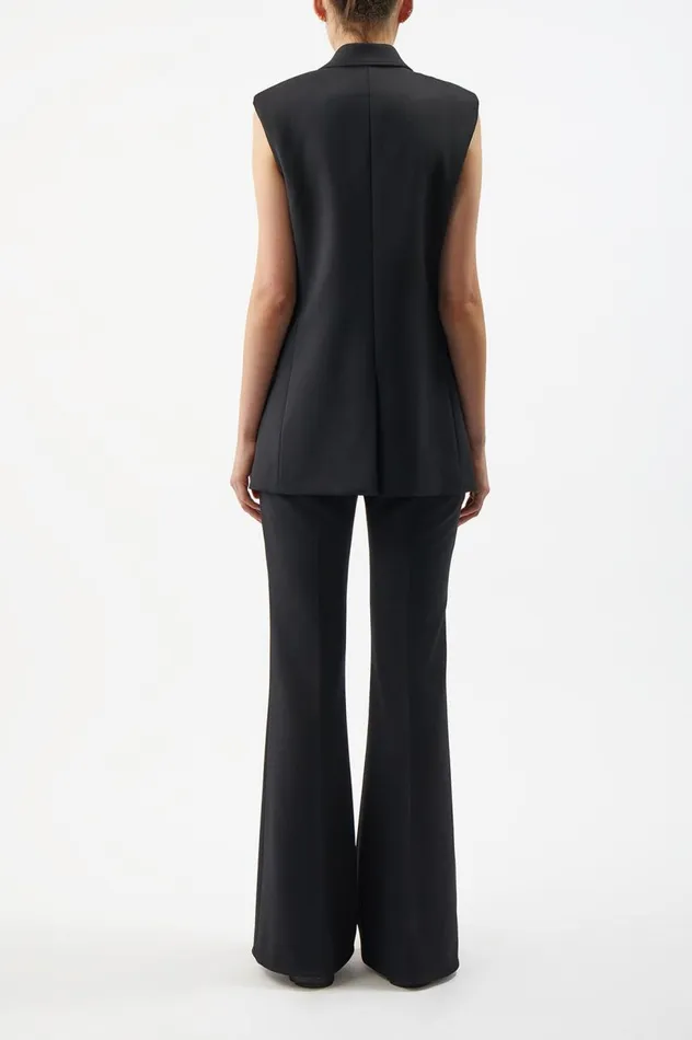 Women Blazers and Vests Gabriela Hearst Mayte Vest In Black Sportswear Wool