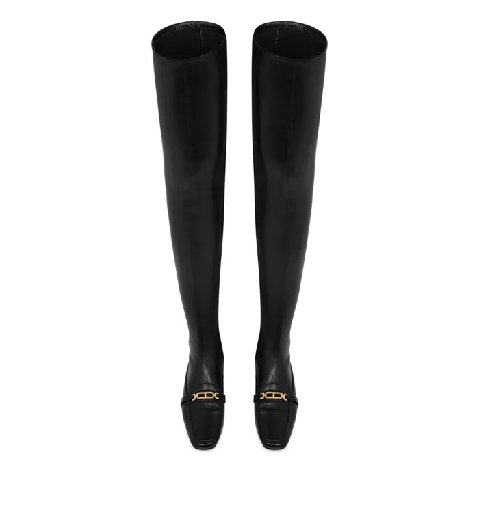 Women Boots Tom Ford Stretch Nappa And Calf Leather Whitney Over The Knee Boot Black Women Boots Tom Ford Stretch Nappa And Calf Leather Whitney Over The Knee Boot Black