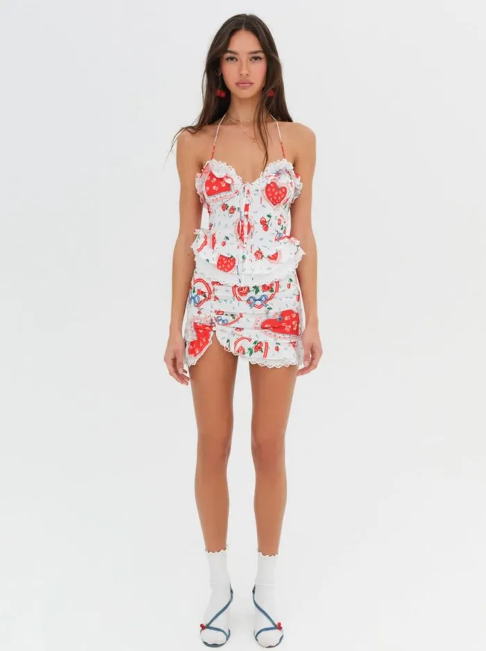 Women Bottoms For Love and Lemons Daisy Mae Mini Skirt White Women Bottoms For Love and Lemons Daisy Mae Mini Skirt White