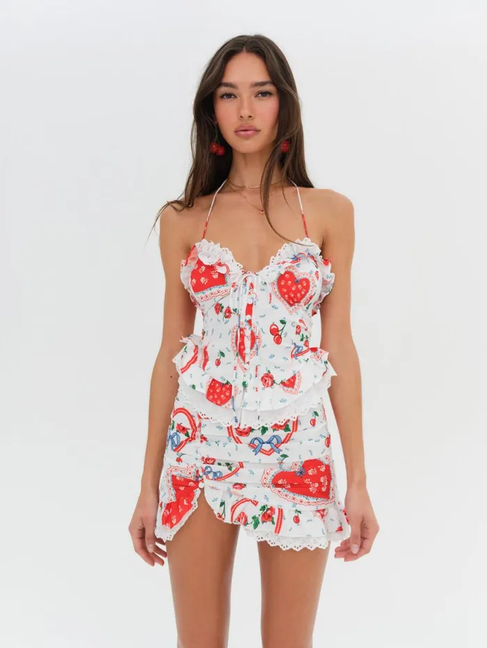 Women Bottoms For Love and Lemons Daisy Mae Mini Skirt White Women Bottoms For Love and Lemons Daisy Mae Mini Skirt White