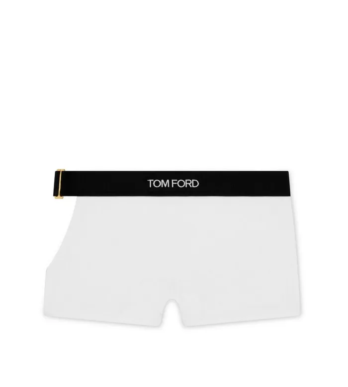 Women Bottoms Tom Ford Modal Signature CutOut Boxers White
