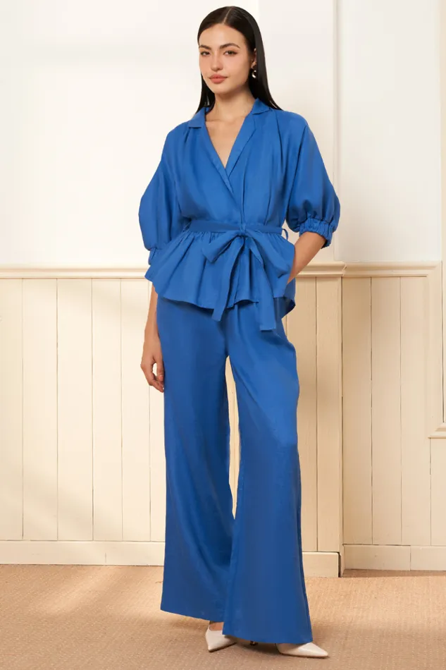 Women Bottoms YUMI KIM BLISS LINEN PANT Royal Linen