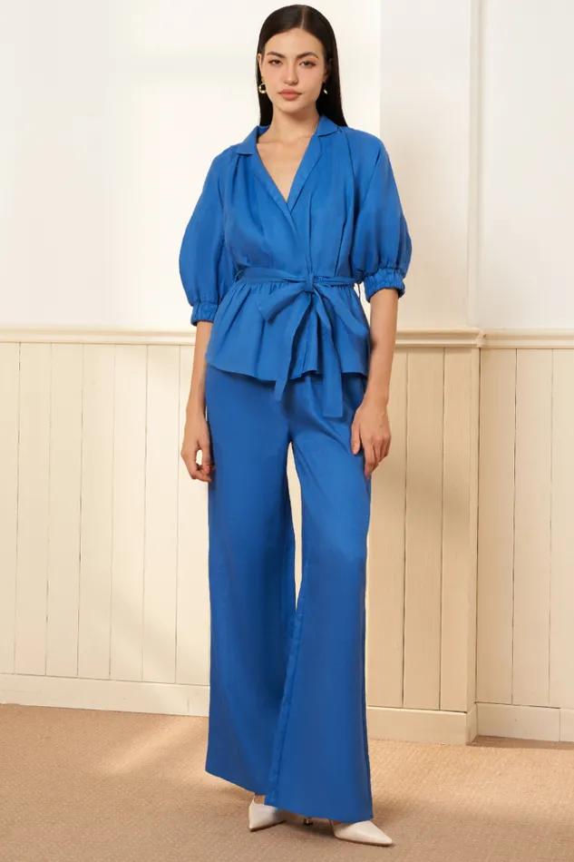 Women Bottoms YUMI KIM BLISS LINEN PANT Royal Linen