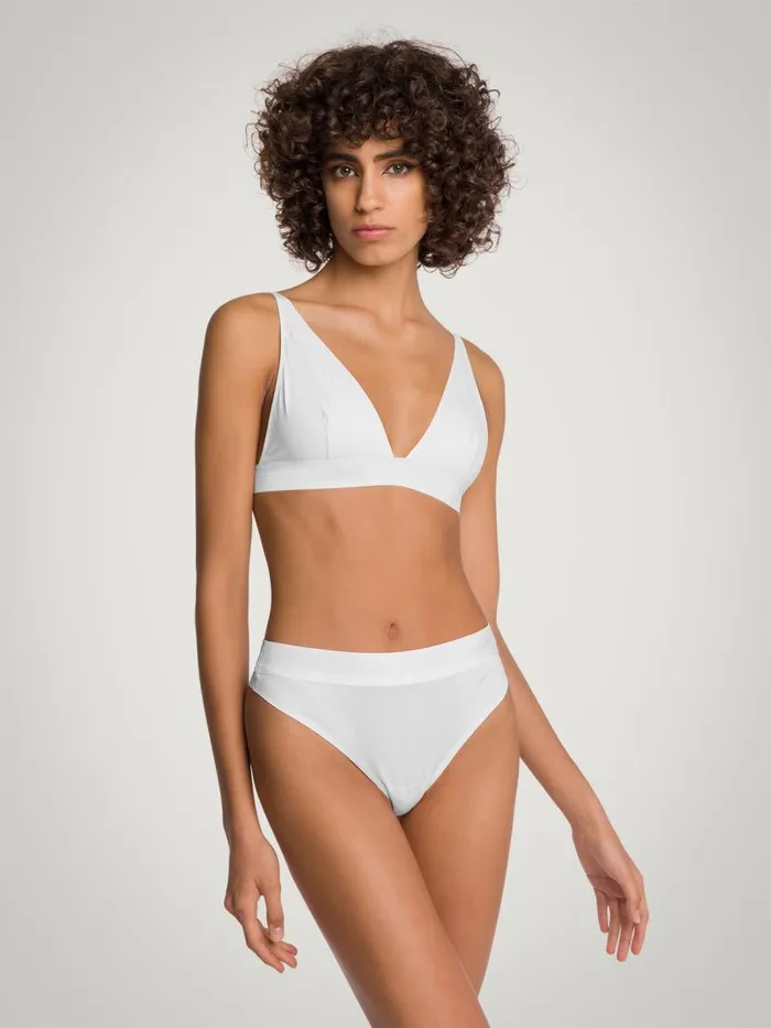 Women Bras Wolford Beauty Cotton Triangle Bra Pearl