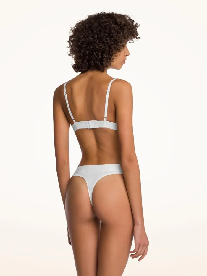 Women Bras Wolford Beauty Cotton Triangle Bra Pearl
