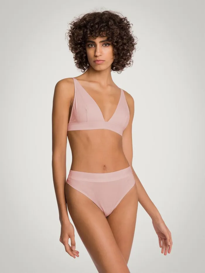 Women Bras Wolford Beauty Cotton Triangle Bra Powder Pink