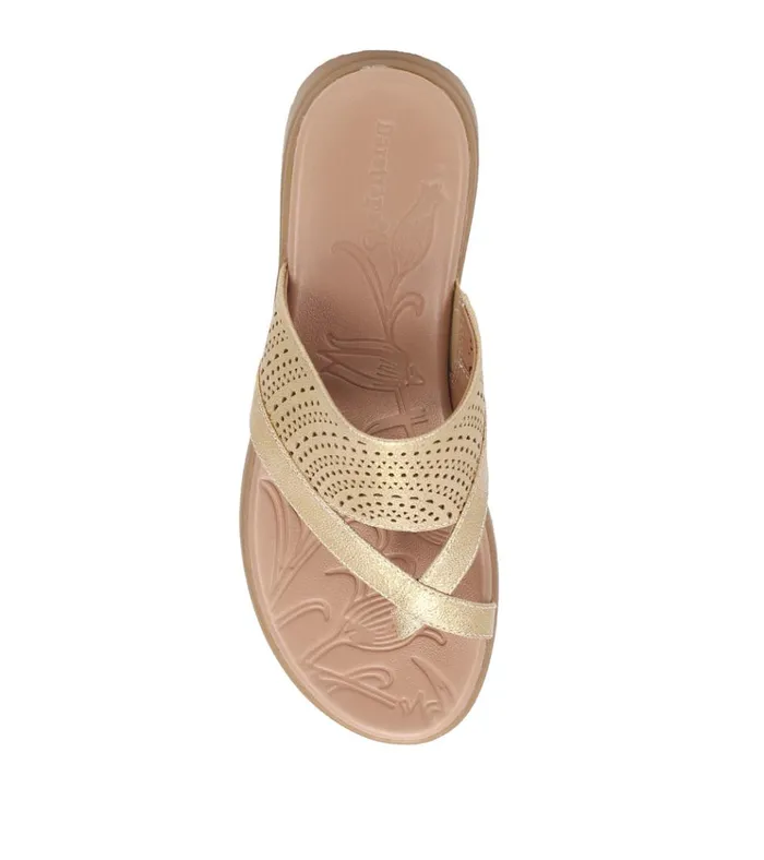 Women Brett Slide Sandal Old Gold Baretraps Slides and Slip On Sandals