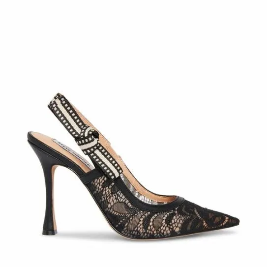 Women BRI BLACK LACE Black Lace Steve Madden Heels